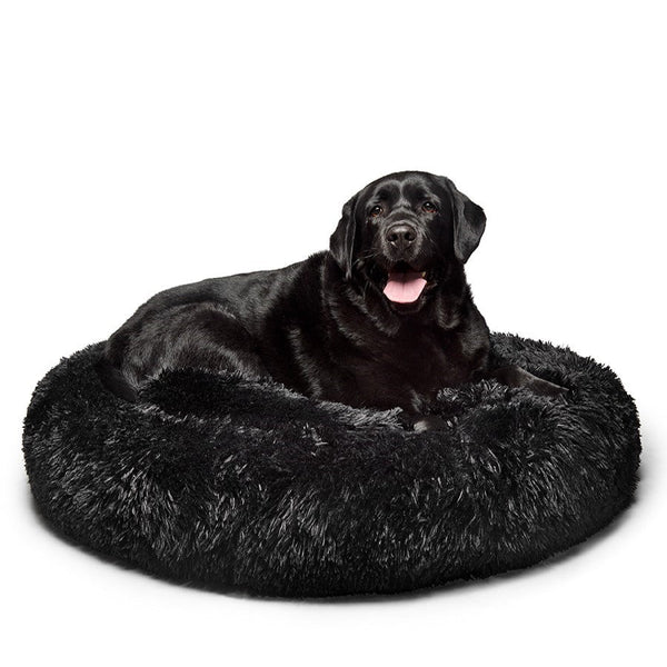 Fur King "Aussie" Calming Dog Bed - XL -Black - 115 cm