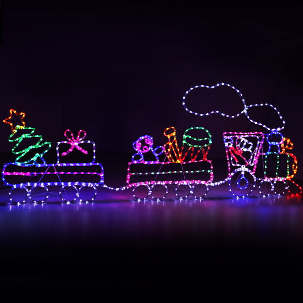 Jingle Jollys Christmas Lights Motif LED Rope Light Train Xmas Decor